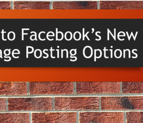 Facebook page posting options
