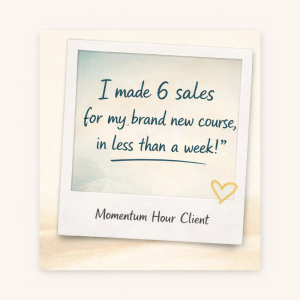 I made 6 sales from my new course