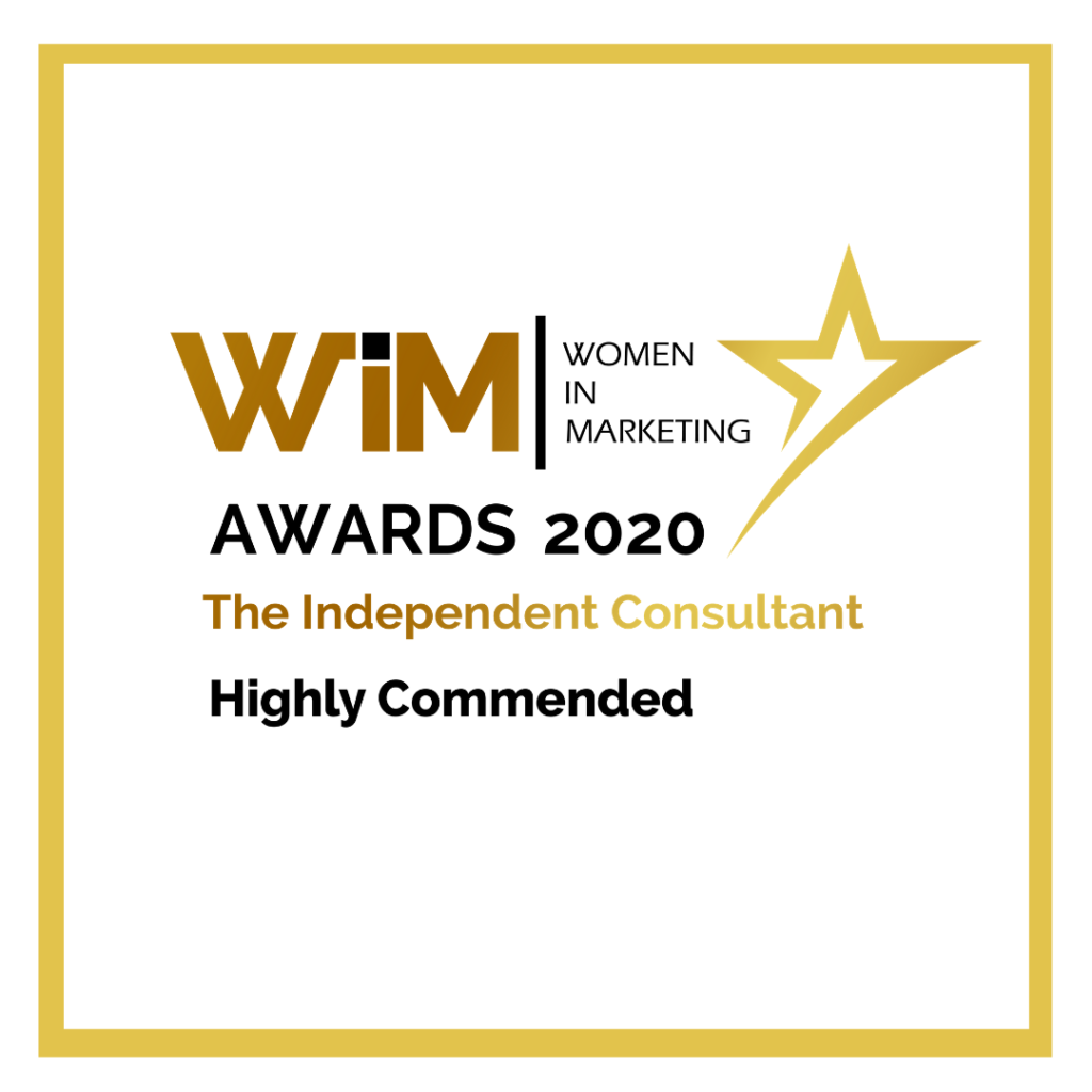 Women In Marketing Award Independent Consultant Highly Commended