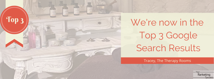 SEO Blog Header e're now in the top 3 Google search results